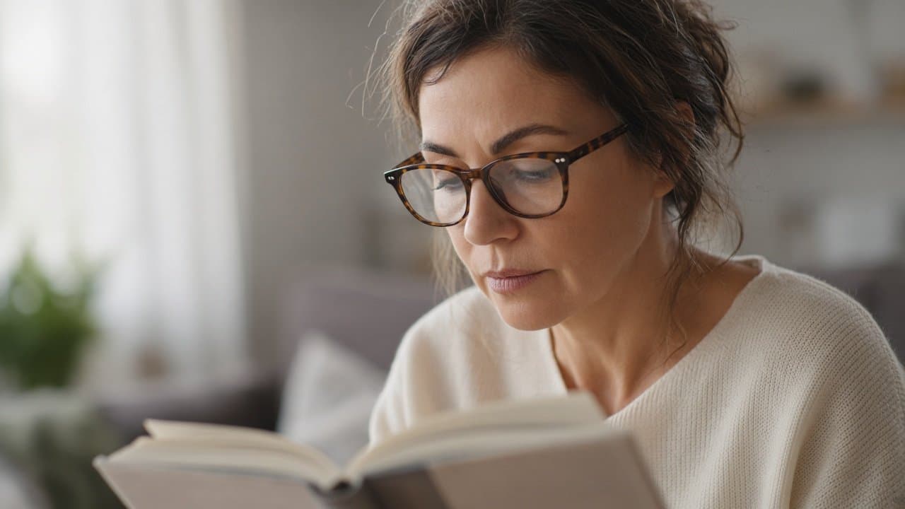 Round champagne readers on marble with reflected light